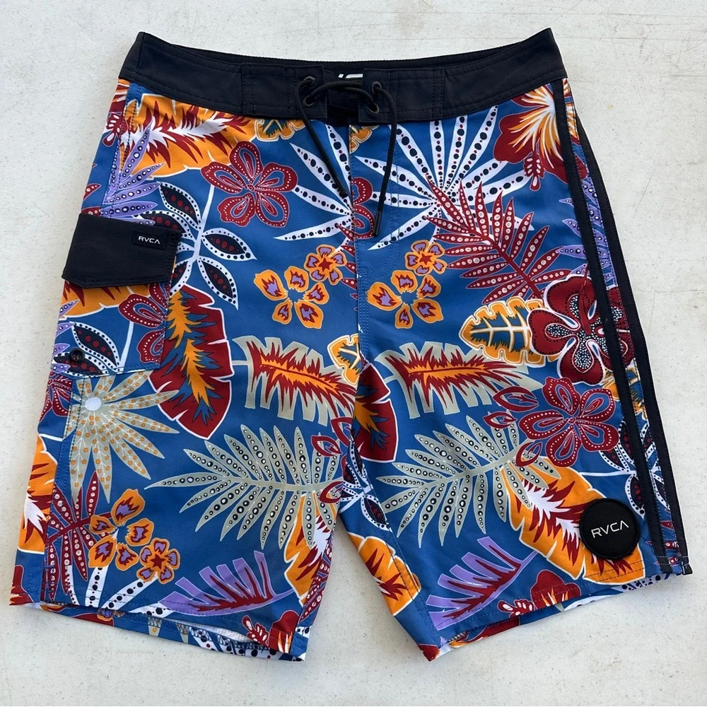 RVCA Men's Eastern Floral Board Shorts Swim Trunks Size 28
